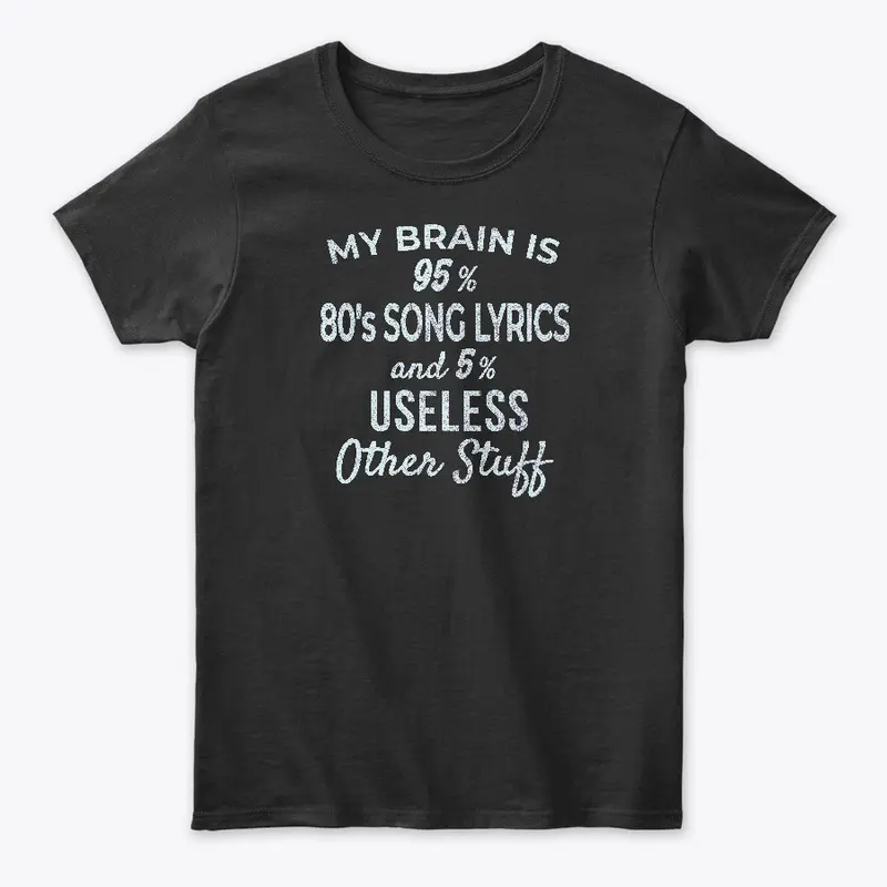 My Brain is 95% 80's Song Lyrics 